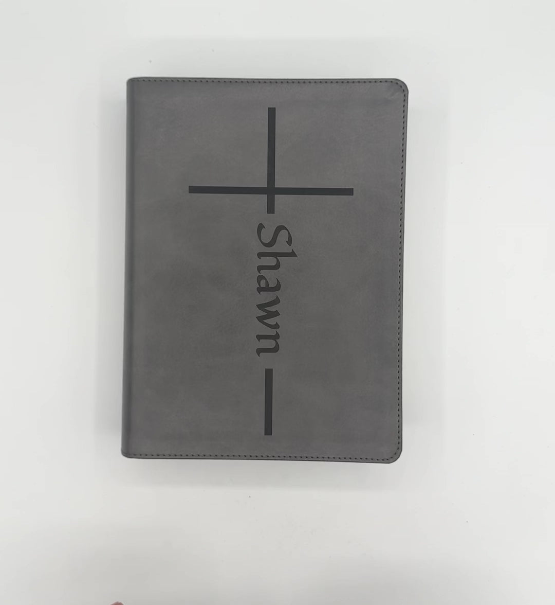 CSB He Reads Gray Study Size Holy Bible Medium Print | Christian Cross
