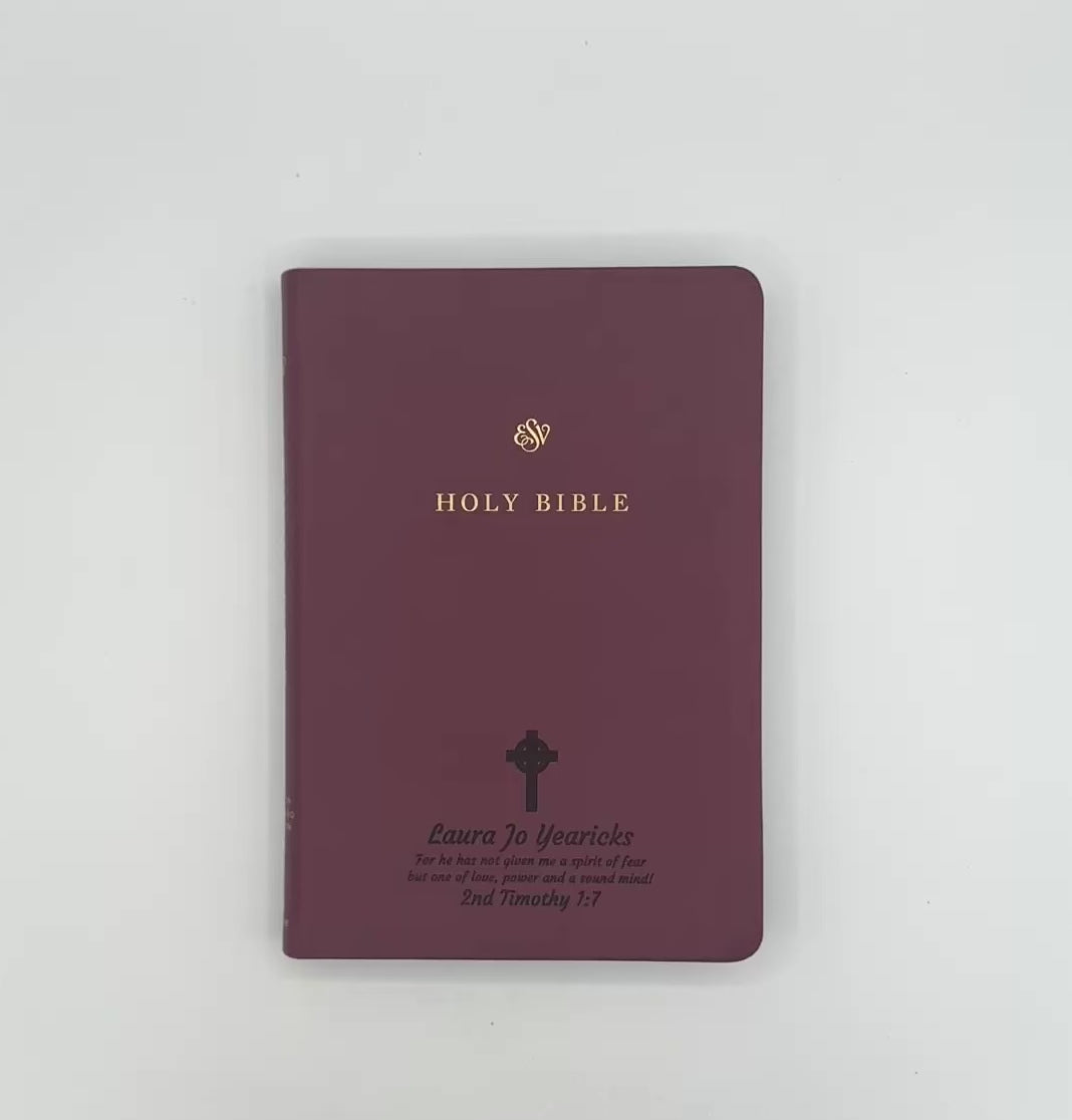ESV Burgundy Standard Size TruTone Holy Bible Small Print