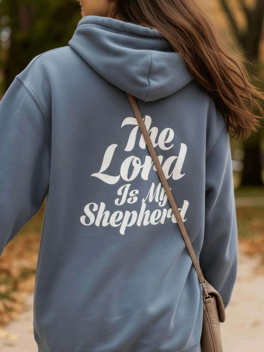 Psalm 23:1 Unisex Pigment - Dyed Hoodie Sweatshirt - Shepherds Shelf