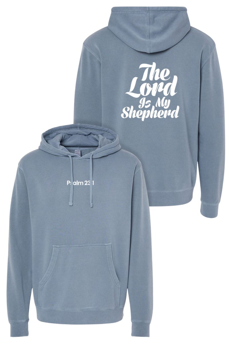 Psalm 23:1 Unisex Pigment - Dyed Hoodie Sweatshirt - Shepherds Shelf