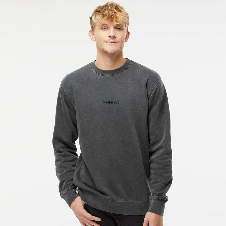 Psalm 32:1 Unisex Pigment - Dyed Crewneck Sweatshirt - Shepherds Shelf