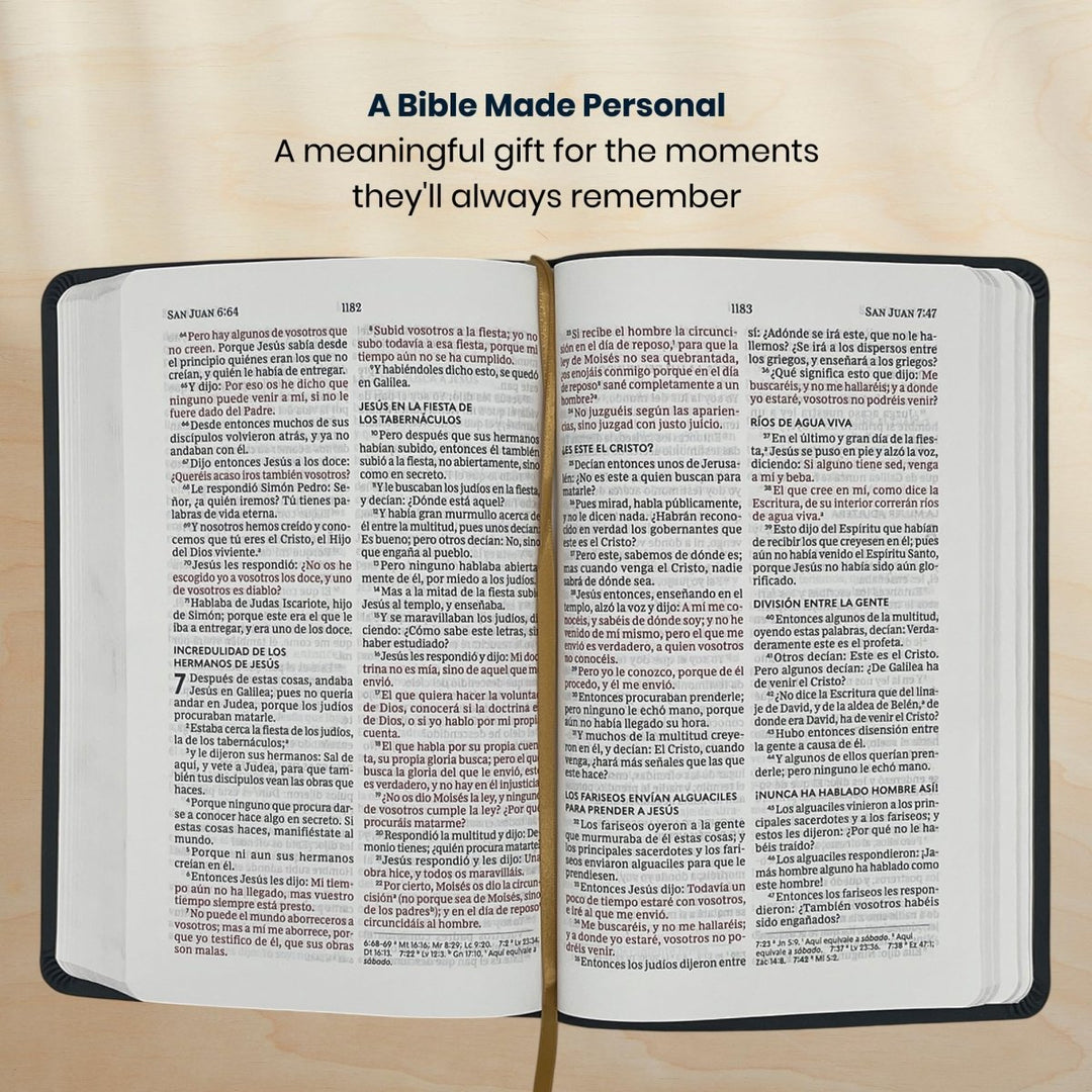 RVR1960 Black Standard Size Holy Bible Large Print - Shepherds Shelf