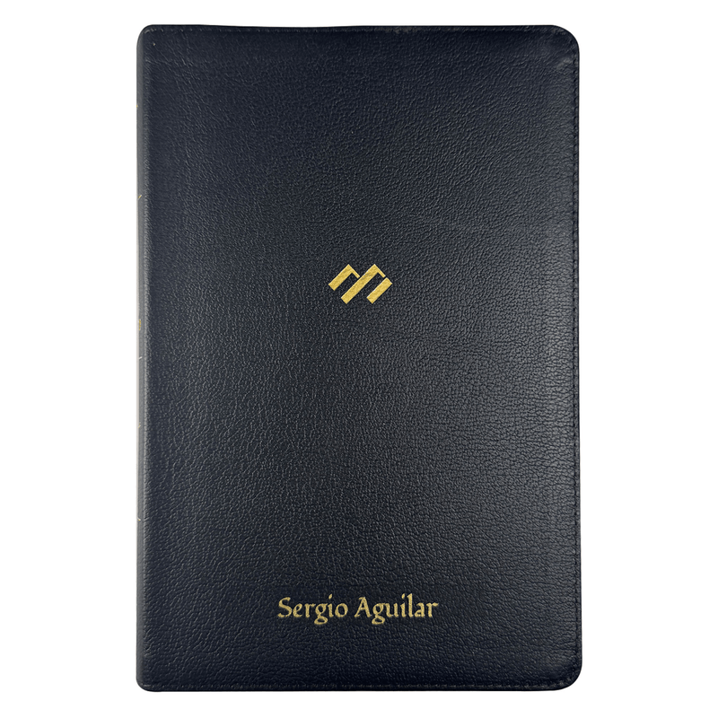 Santa Biblia de estudio en español personalizada con tu nombre | Tamaño de impresión mediano | RVR1960 | Cuero negro | Personalized RVR 1960 Spanish Holy Bible Leather Medium Print Study Bible Black | Shepherds Shelf