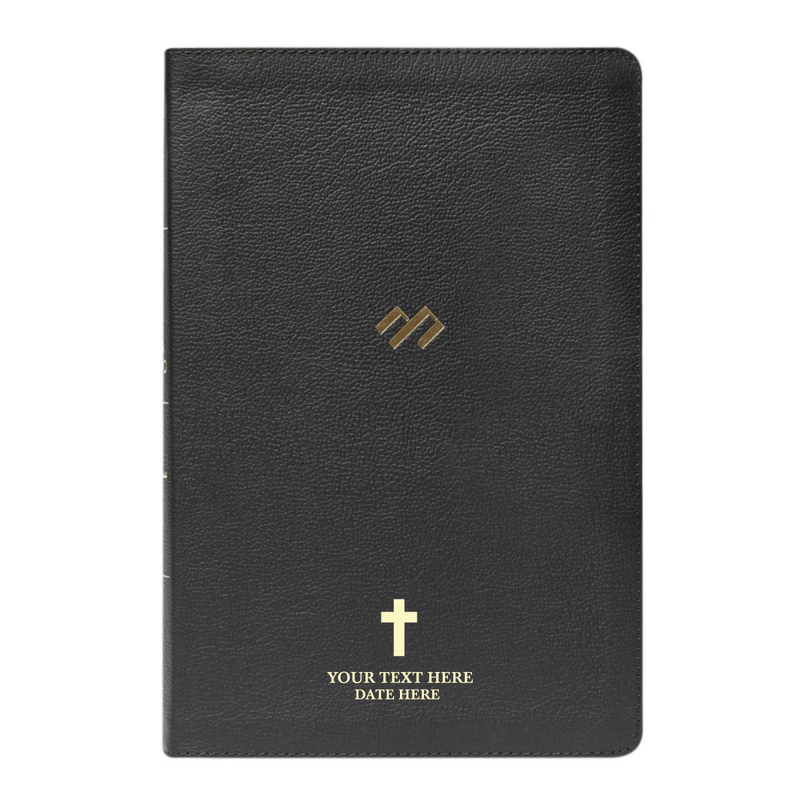 Santa Biblia de estudio en español personalizada con tu nombre | Tamaño de impresión mediano | RVR1960 | Cuero negro | Personalized RVR 1960 Spanish Holy Bible Leather Medium Print Study Bible Black | Shepherds Shelf