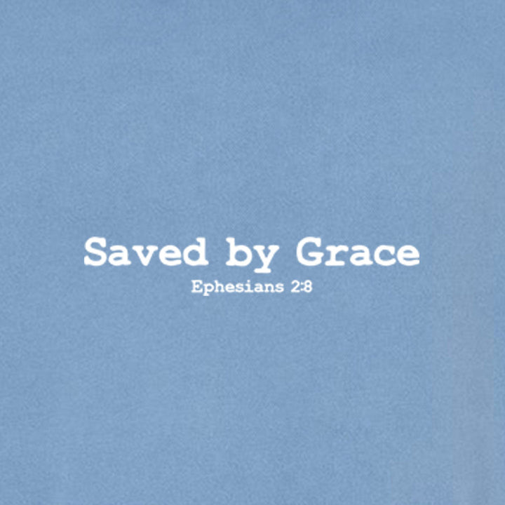 Saved by the Grace Unisex Pigment - Dyed Hoodie Sweatshirt - Shepherds Shelf