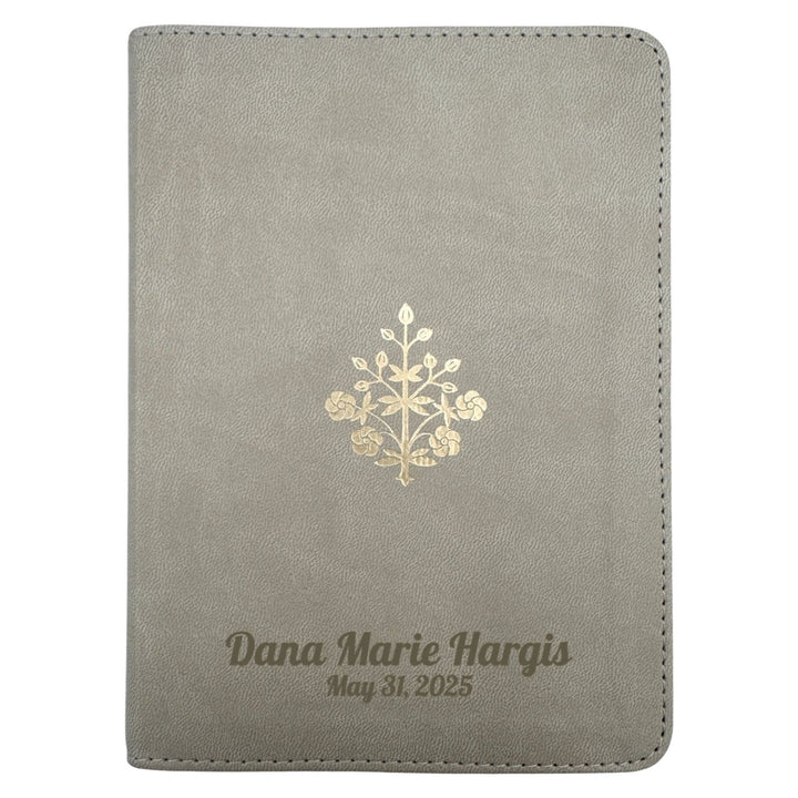 Small Compact Customized ESV Holy Bible | Faux Leather | Red Letter | Small Print | Gray - Shepherds Shelf