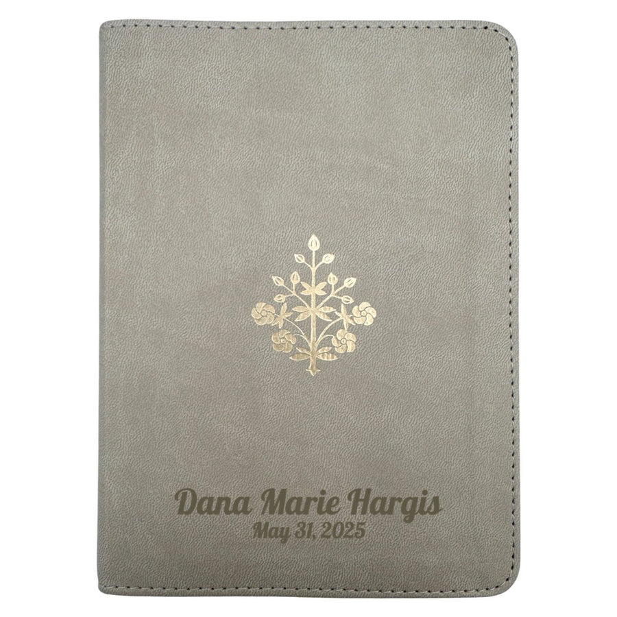 Small Compact Customized ESV Holy Bible | Faux Leather | Red Letter | Small Print | Gray - Shepherds Shelf