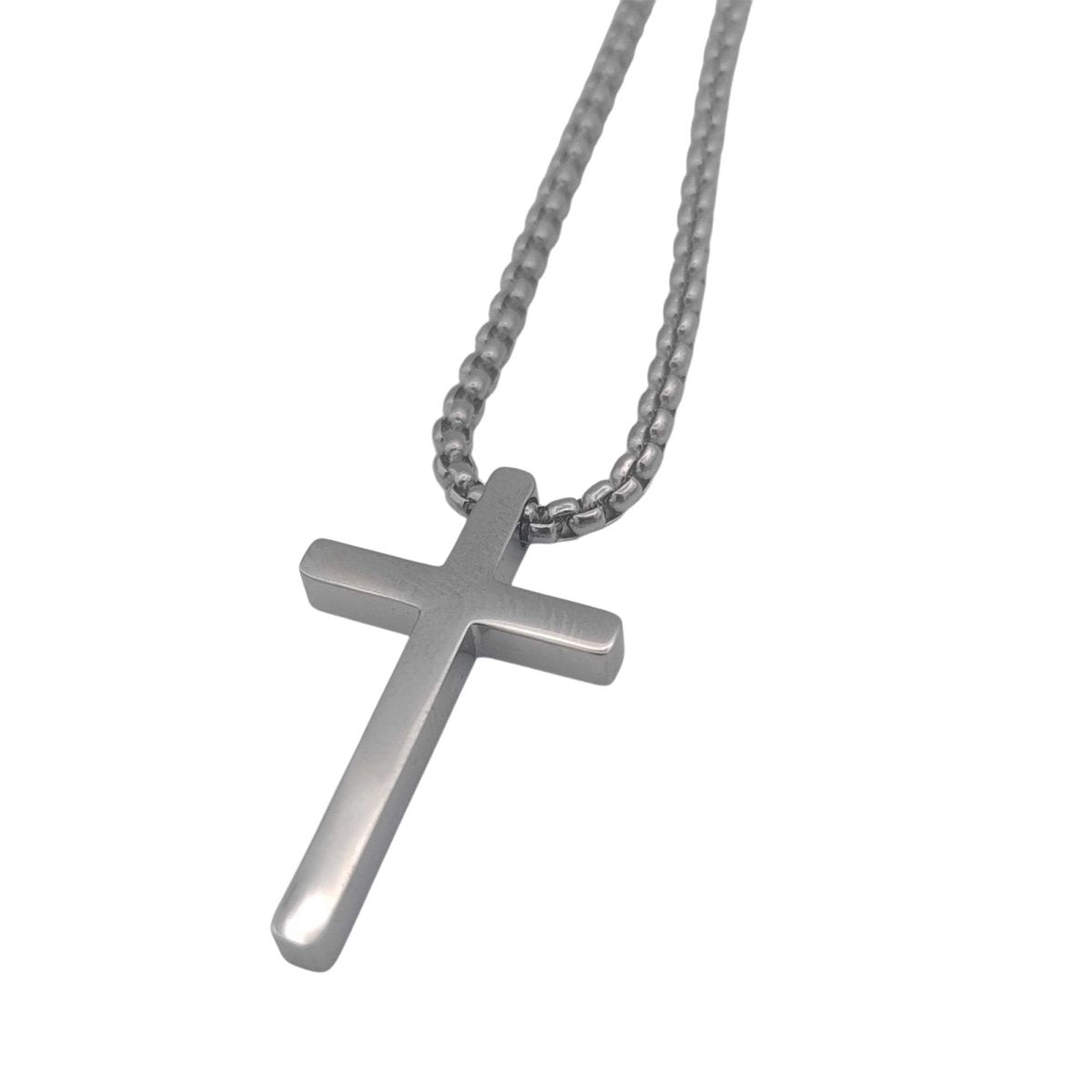 Stainless Steel Cross Pendant Necklace with Matching Chain - Shepherds Shelf