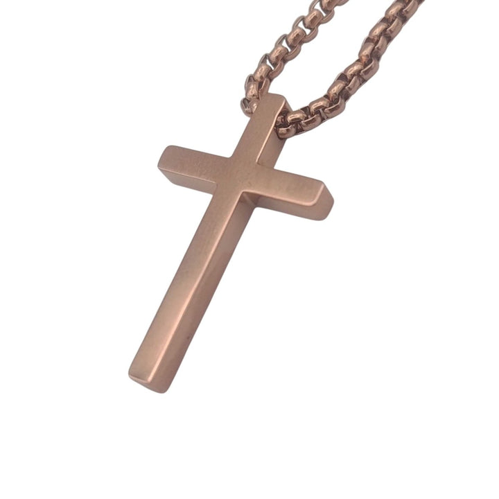 Stainless Steel Cross Pendant Necklace with Matching Chain - Shepherds Shelf