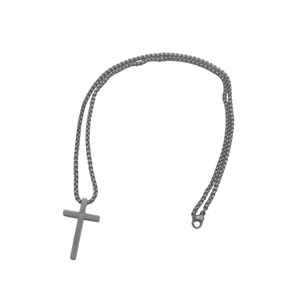 Stainless Steel Cross Pendant Necklace with Matching Chain - Shepherds Shelf