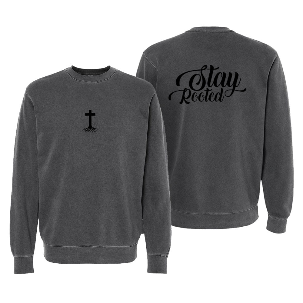 Stay Rooted Unisex Pigment - Dyed Crewneck Sweatshirt - Shepherds Shelf