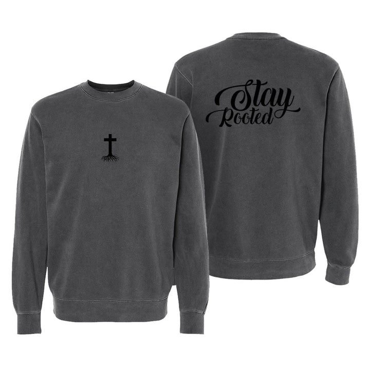 Stay Rooted Unisex Pigment - Dyed Crewneck Sweatshirt - Shepherds Shelf