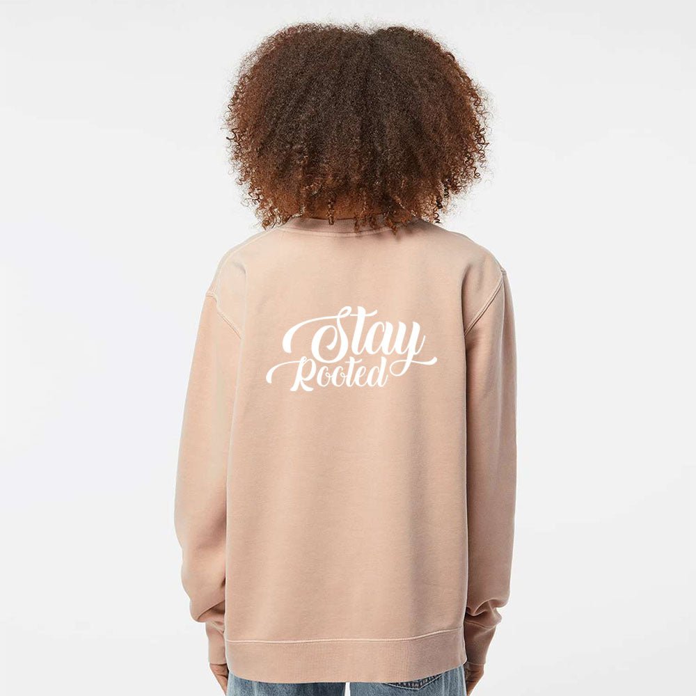 Stay Rooted Unisex Pigment - Dyed Crewneck Sweatshirt - Shepherds Shelf