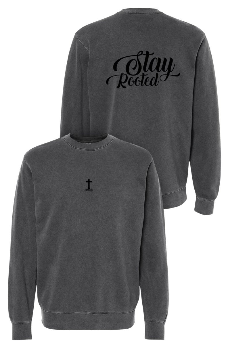 Stay Rooted Unisex Pigment - Dyed Crewneck Sweatshirt - Shepherds Shelf
