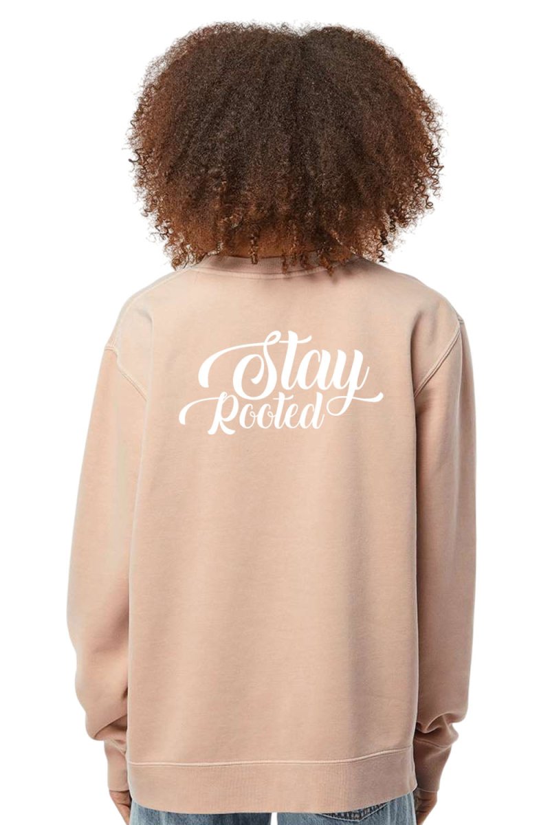 Stay Rooted Unisex Pigment - Dyed Crewneck Sweatshirt - Shepherds Shelf
