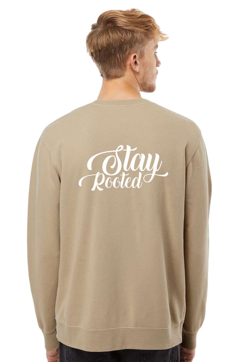 Stay Rooted Unisex Pigment - Dyed Crewneck Sweatshirt - Shepherds Shelf