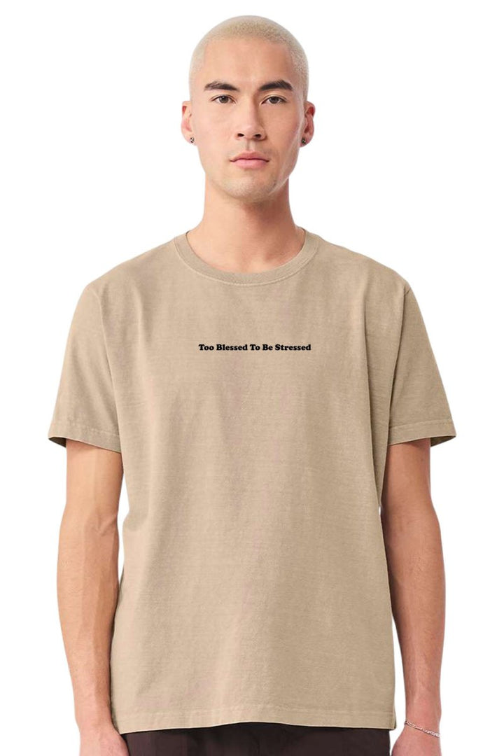 Too Blessed To Be Stressed Unisex Garment - Dyed Tee - Shepherds Shelf