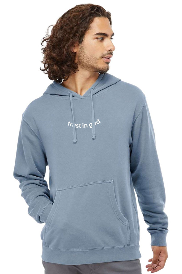 Trust in God Unisex Pigment - Dyed Hoodie Sweatshirt - Shepherds Shelf