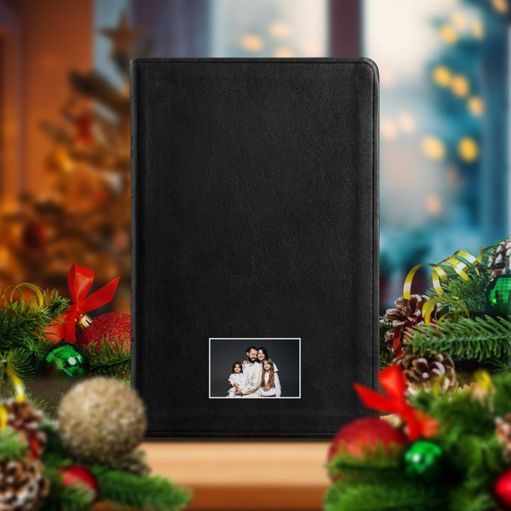 Your Color Photo Custom ESV Black Standard Size Thinline Holy Bible Large Print - Shepherds Shelf