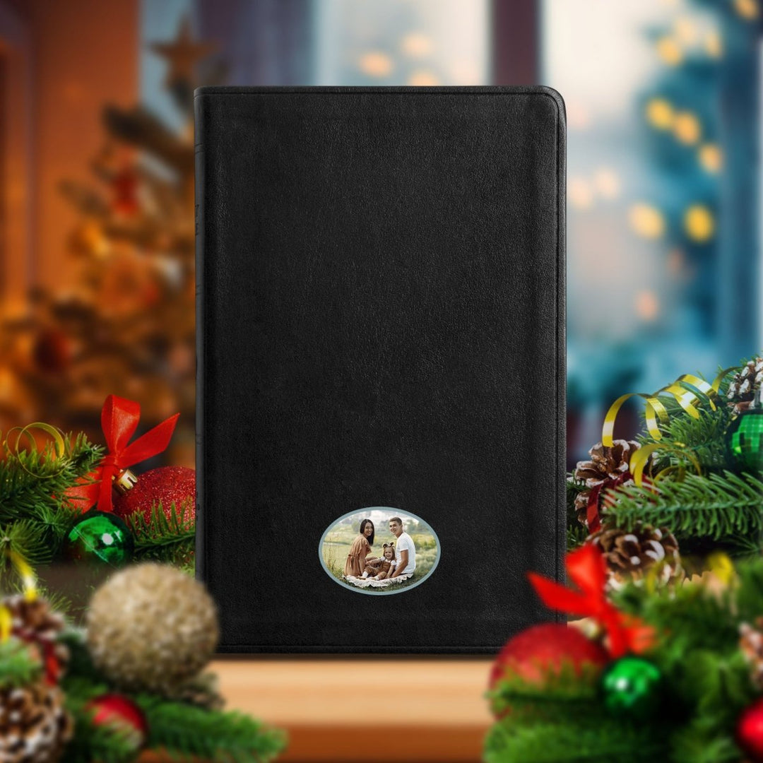 Your Color Photo Custom ESV Black Standard Size Thinline Holy Bible Large Print - Shepherds Shelf