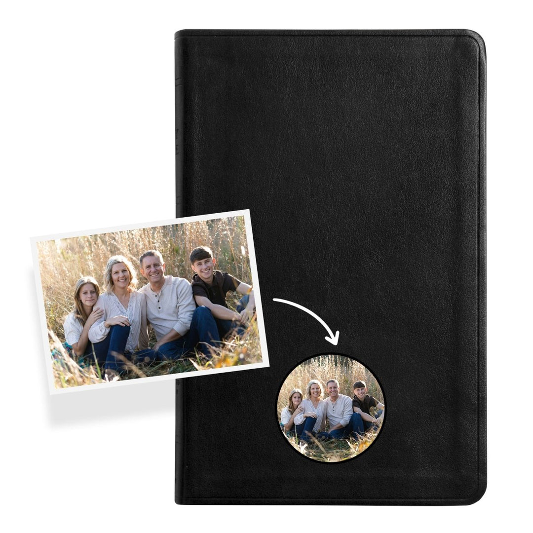 Your Color Photo Custom ESV Black Standard Size Thinline Holy Bible Large Print - Shepherds Shelf