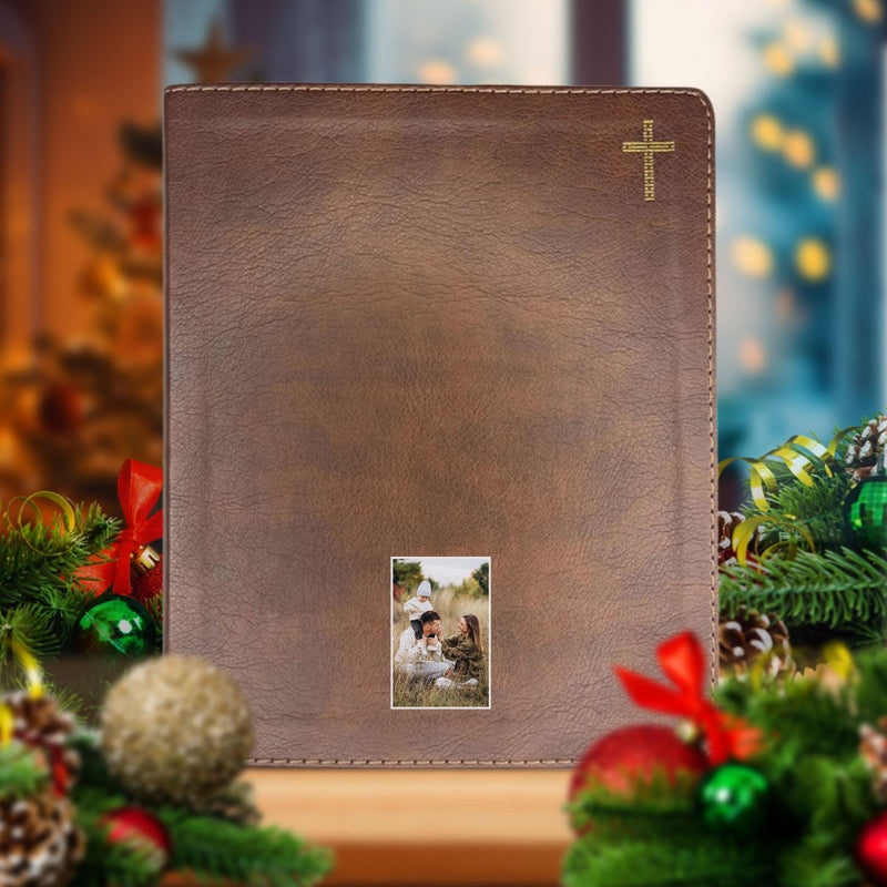 Your Color Photo Custom NIV Brown Standard Size Journaling Holy Bible Medium Print
