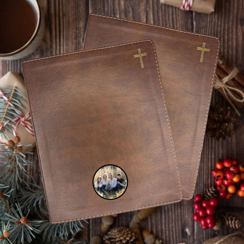 Your Color Photo Custom NIV Brown Standard Size Journaling Holy Bible Medium Print
