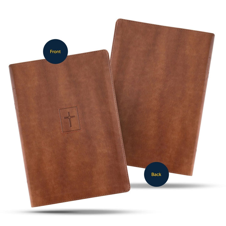 Your Color Photo Custom NIV Thinline Size Holy Bible Large Print | Brown - Shepherds Shelf