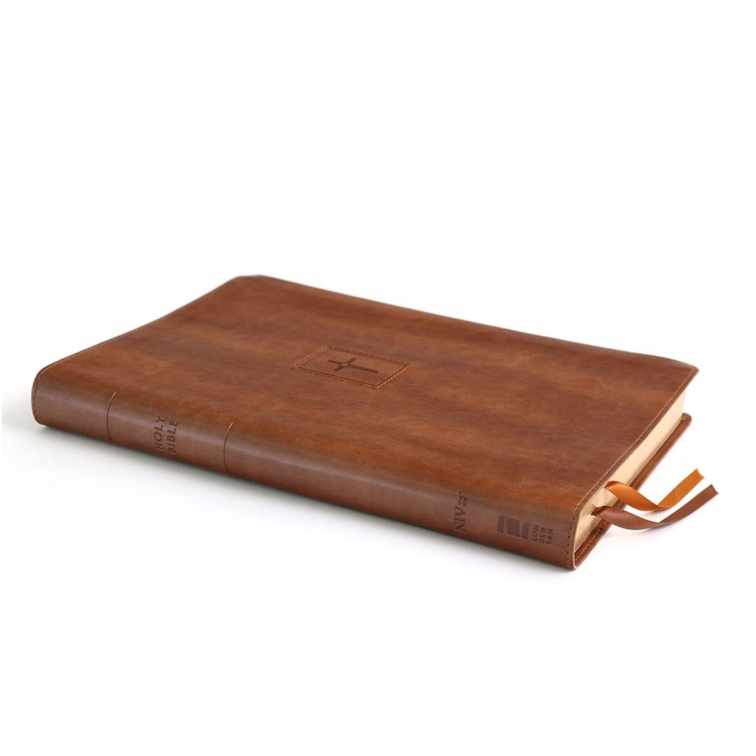 Your Color Photo Custom NIV Thinline Size Holy Bible Large Print | Brown - Shepherds Shelf