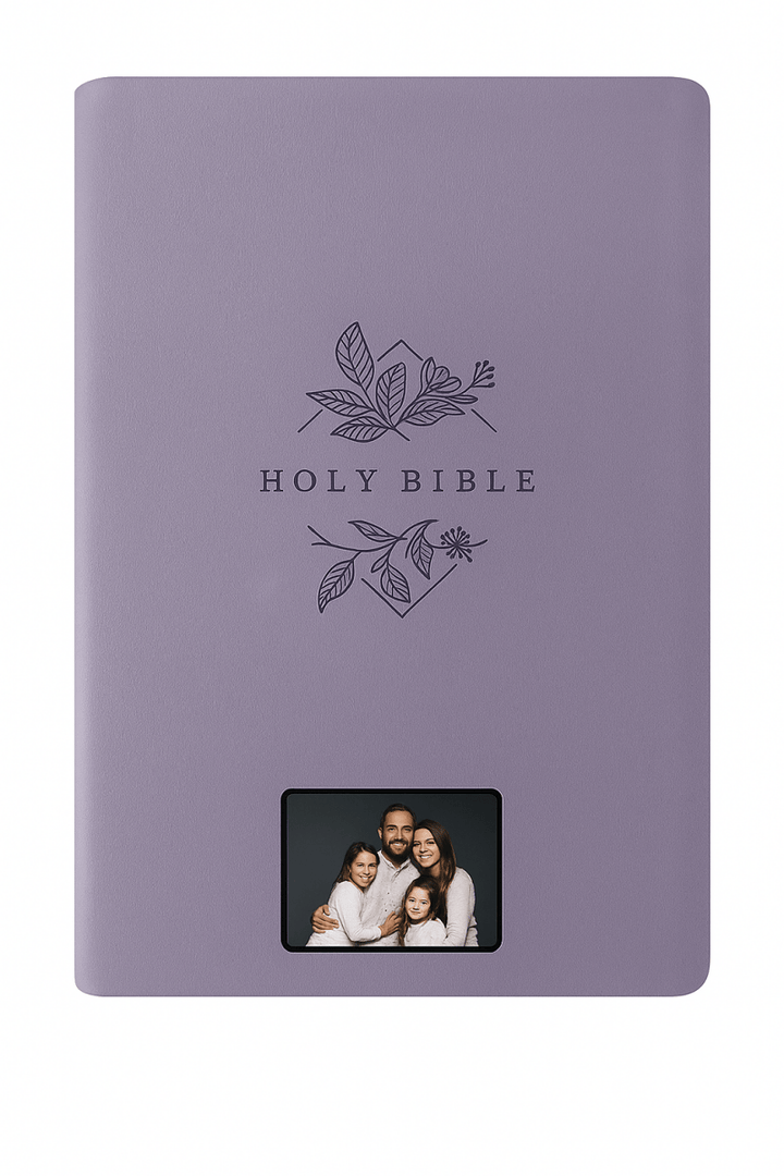 Your Color Photo Custom NLT Lavender Standard Size Thinline Holy Bible Large Print - Shepherds Shelf