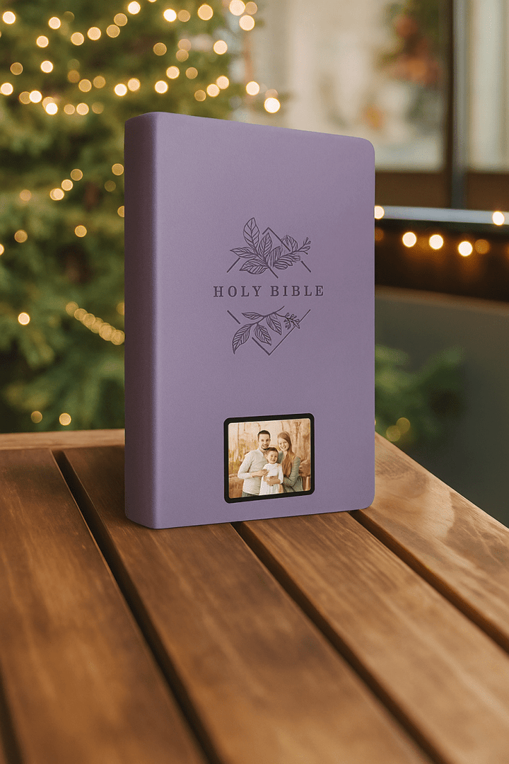 Your Color Photo Custom NLT Lavender Standard Size Thinline Holy Bible Large Print - Shepherds Shelf