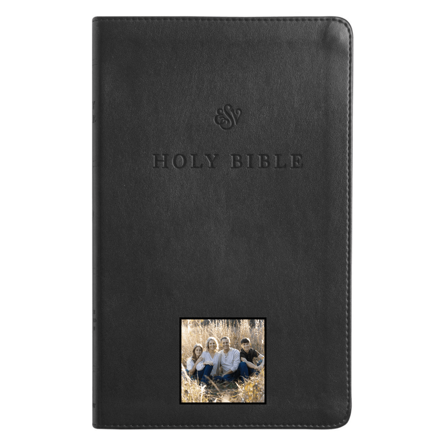 Your Color Photo ESV Black Standard Size Premium Holy Bible Small Print | Lay Flat - Shepherds Shelf