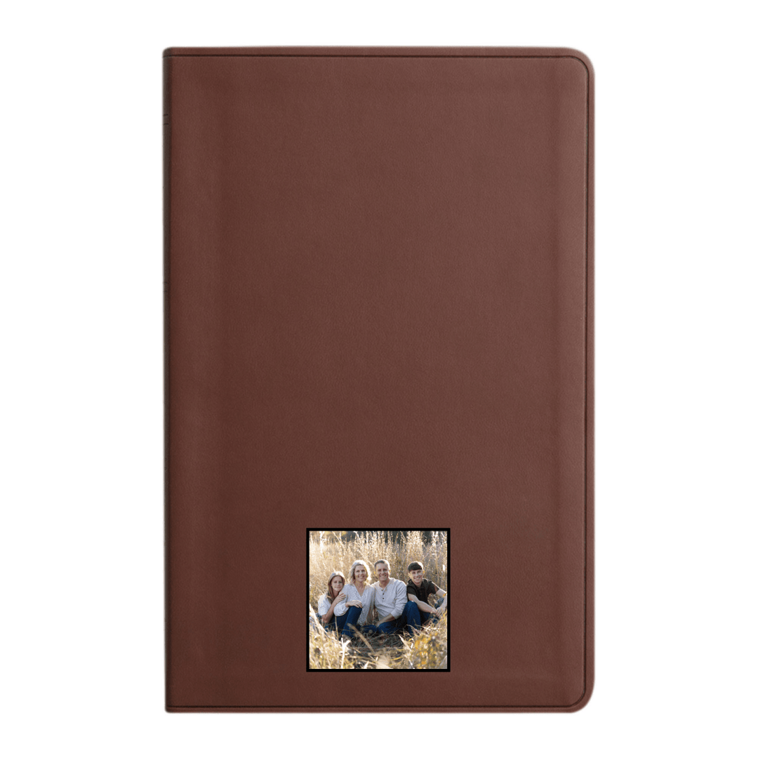 Your Color Photo ESV Brown Standard Size Holy Bible Large Print - Shepherds Shelf