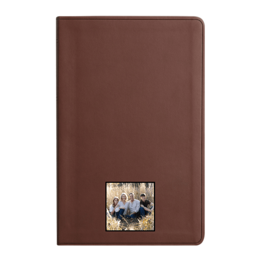 Your Color Photo ESV Brown Standard Size Holy Bible Large Print - Shepherds Shelf