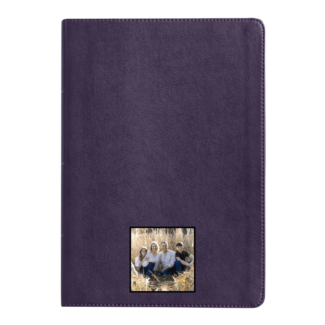 Your Color Photo KJV Purple Standard Size Thinline Holy Bible Large Print - Shepherds Shelf