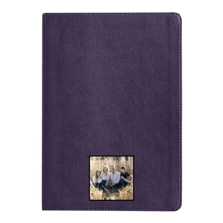 Your Color Photo KJV Purple Standard Size Thinline Holy Bible Large Print - Shepherds Shelf
