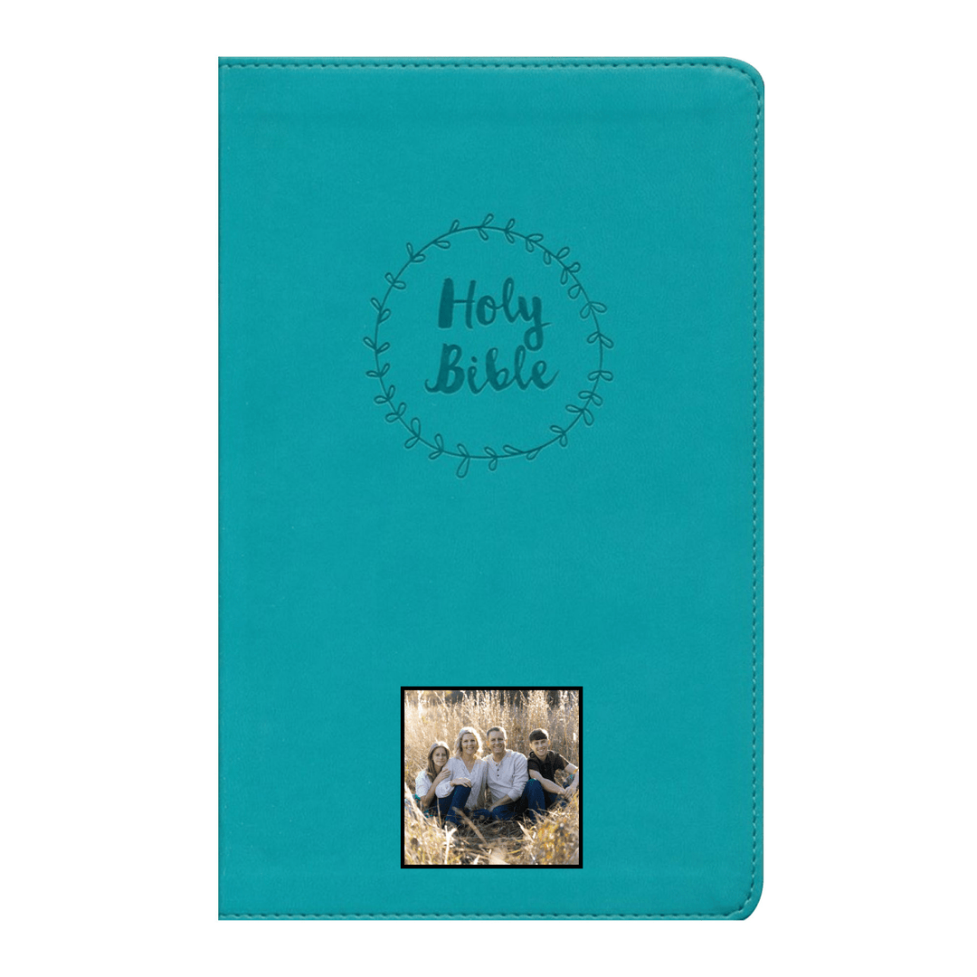 Your Color Photo NIV Teal Standard SIze Thinline Holy Bible Medium Print - Shepherds Shelf