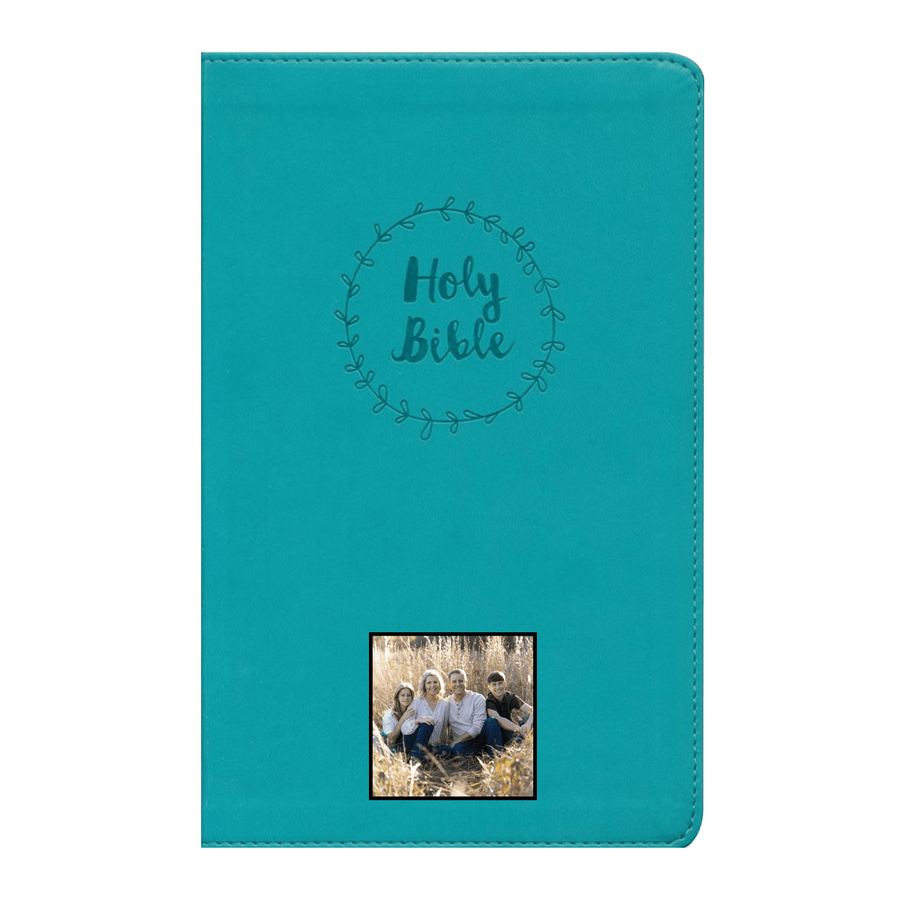 Your Color Photo NIV Teal Standard SIze Thinline Holy Bible Medium Print - Shepherds Shelf
