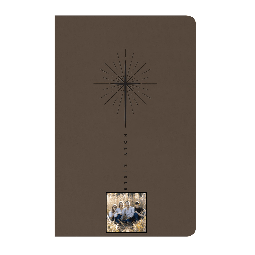 Your Color Photo NLT Taupe Standard Size Trutone Holy Bible Small Print - Shepherds Shelf