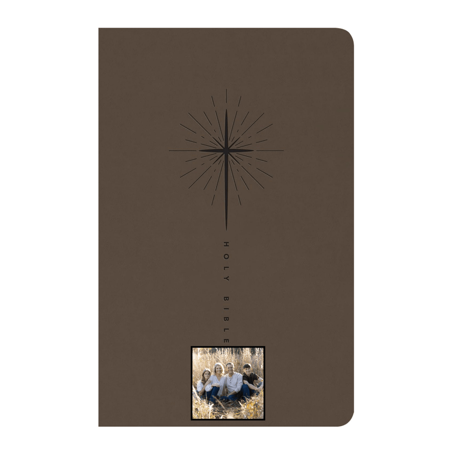 Your Color Photo NLT Taupe Standard Size Trutone Holy Bible Small Print - Shepherds Shelf