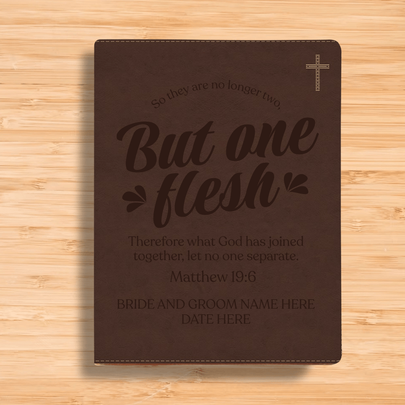 NIV Brown Standard Size Journaling Holy Bible Medium Print | Matthew 19:6