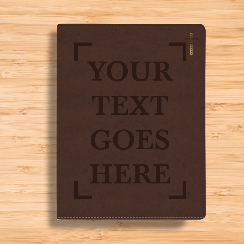 NIV Brown Standard Size Journaling Holy Bible Medium Print | Your Text Here