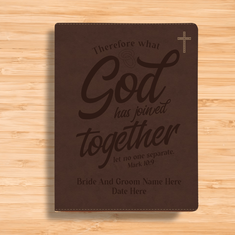 NIV Brown Standard Size Journaling Holy Bible Medium Print | Mark 10:9