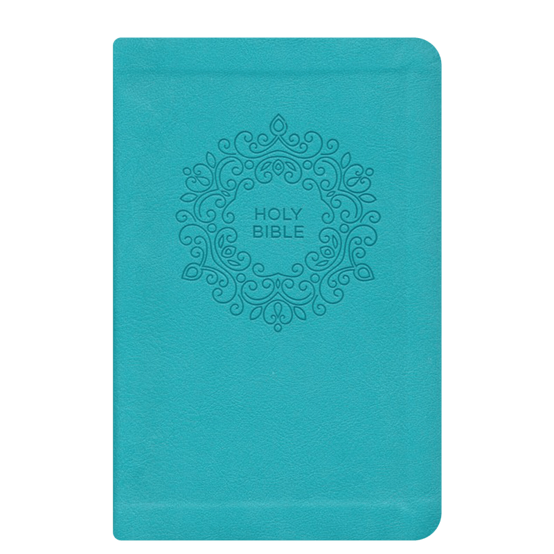NKJV Blue Study Size Thinline Holy Bible Large Print