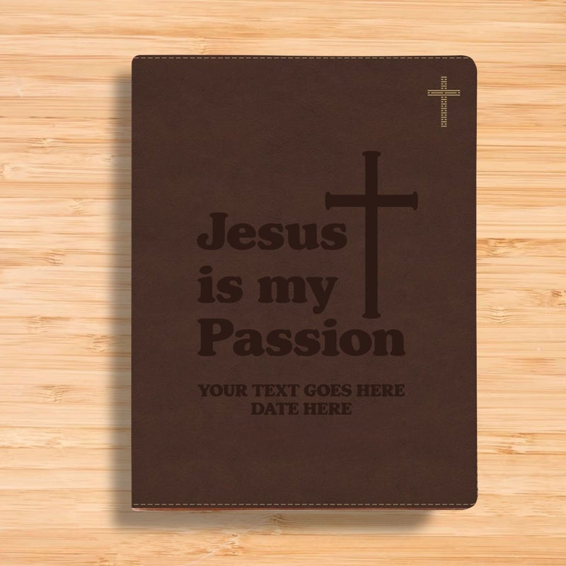 NIV Brown Standard Size Journaling Holy Bible Medium Print | Jesus is my Passion