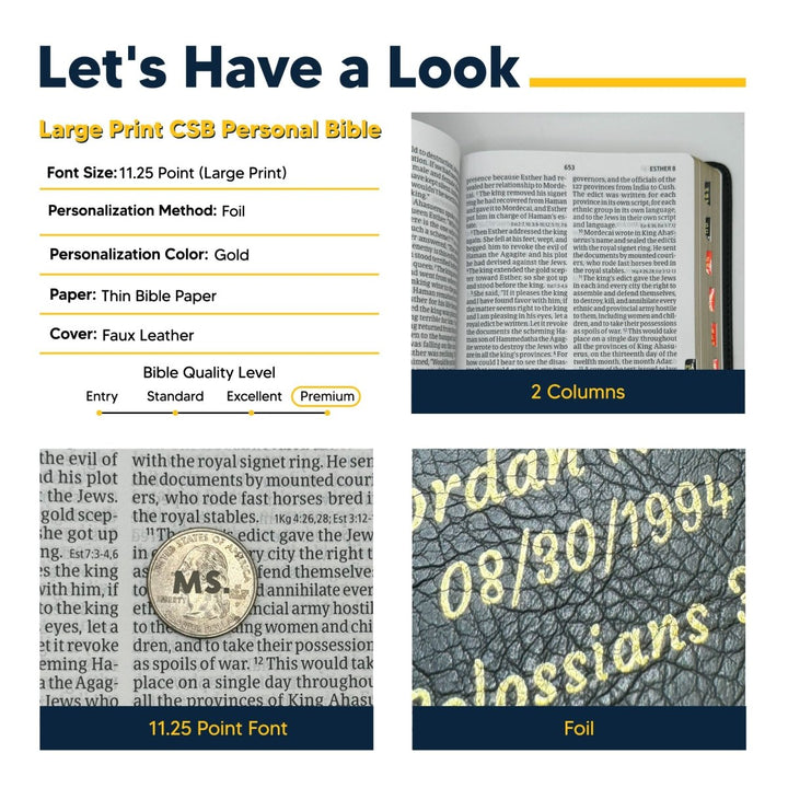 CSB Black Standard Size Christian Standard Holy Bible Large Print