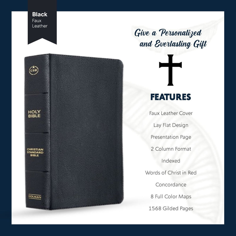 CSB Black Standard Size Christian Standard Holy Bible Large Print