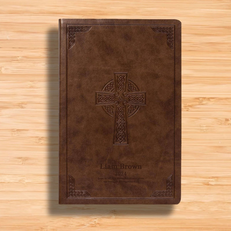CSB Brown Standard Size Holy Bible Large Print Size | Cross Celtic