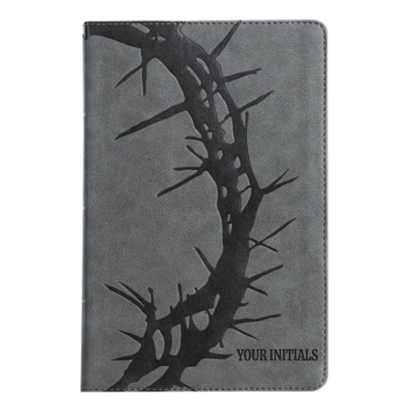 CSB Gray Standard Size Holy Bible Large Print | Crown of Thorns