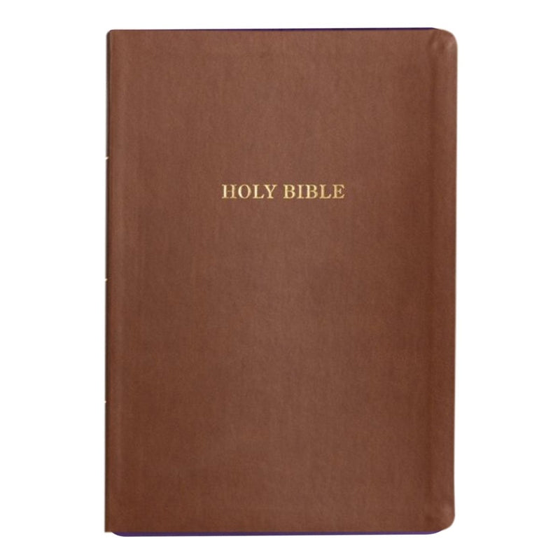 KJV Brown Standard Size Thinline Holy Bible Large Print
